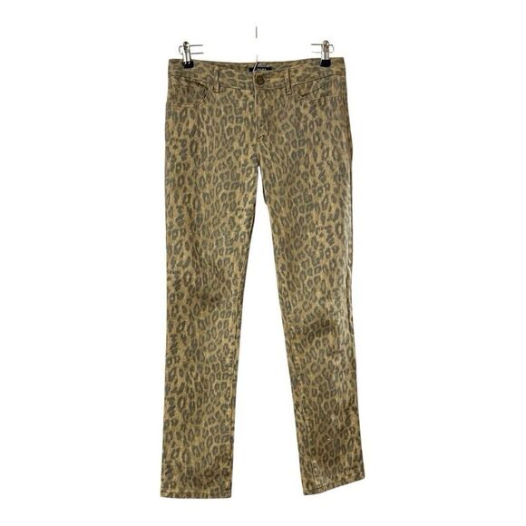 Chaps Women's Size 6 Cotton Blend Animal Print Straight Jeans Denim - Picture 1 of 5